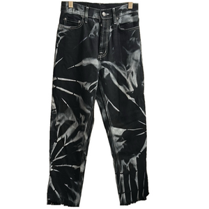 Carmar Black Straight Jeans with High Waist and Distressed Detailing